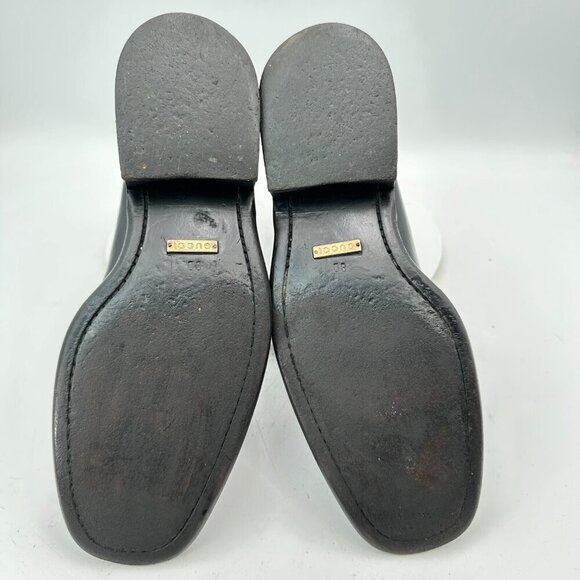 Gucci Men Size 8D Black Leather Side Elastic Pull On Square Toe Ankle Boot - Picture 9 of 12